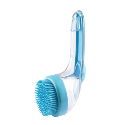 2026 Enhanced 2-in-1 Pet Bath Brush with Soap Dispenser, Soft Silicone Grooming and Shedding Comb for Dogs and Cats, Gentle Massage Scrubber for Effortless Bathing and Improved Coat Cleanliness