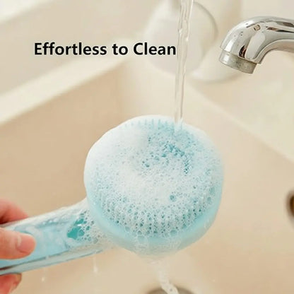 2026 Enhanced 2-in-1 Pet Bath Brush with Soap Dispenser, Soft Silicone Grooming and Shedding Comb for Dogs and Cats, Gentle Massage Scrubber for Effortless Bathing and Improved Coat Cleanliness