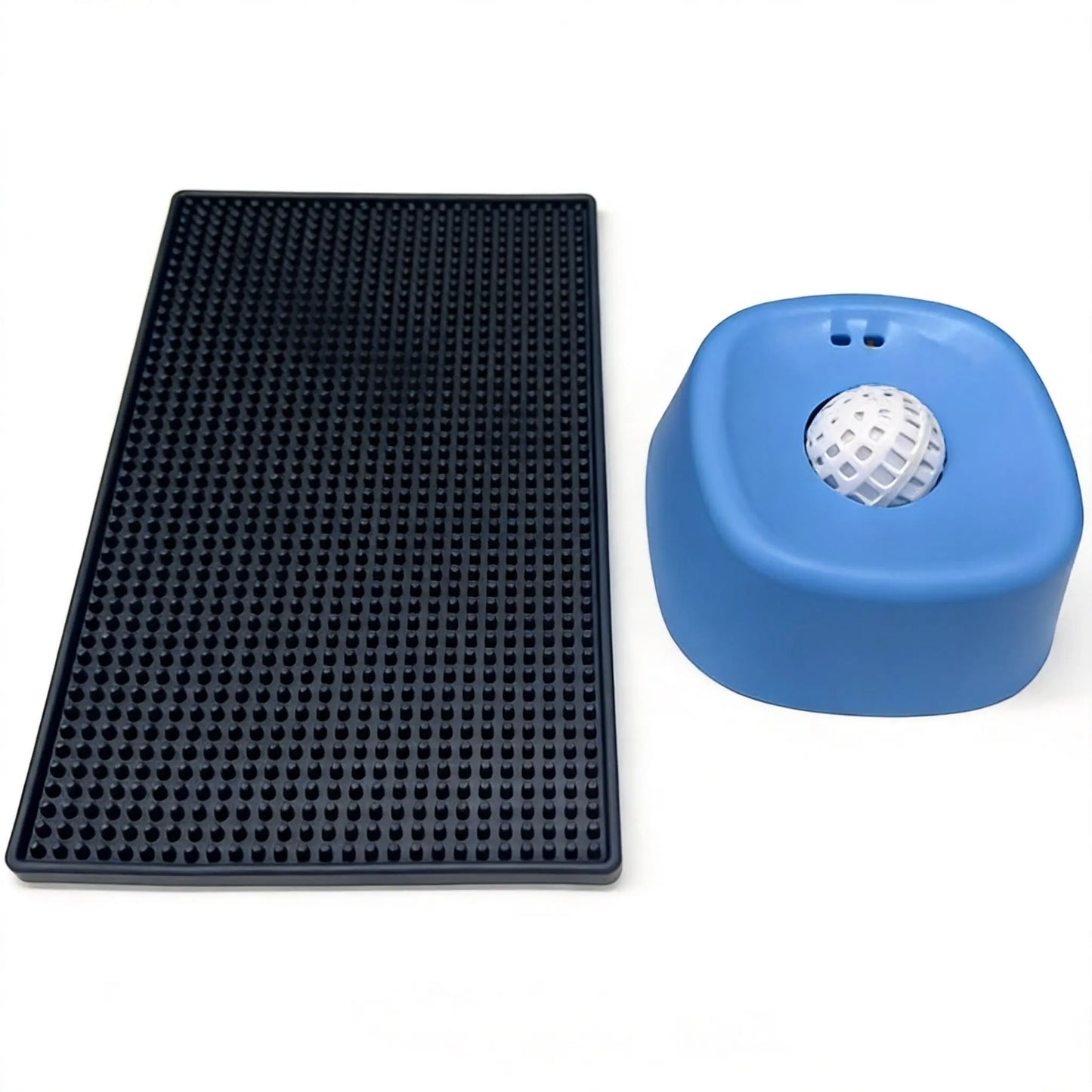 Pet Slow Feeder Licking Bowl for Dogs and Cats with Built-In Rolling Ball to Prevent Spills, Versatile Liquid Bowl for Bone Broth, Yogurt, Liquid Snacks & Supplements, Optional Anti-Slip Base Pad Available