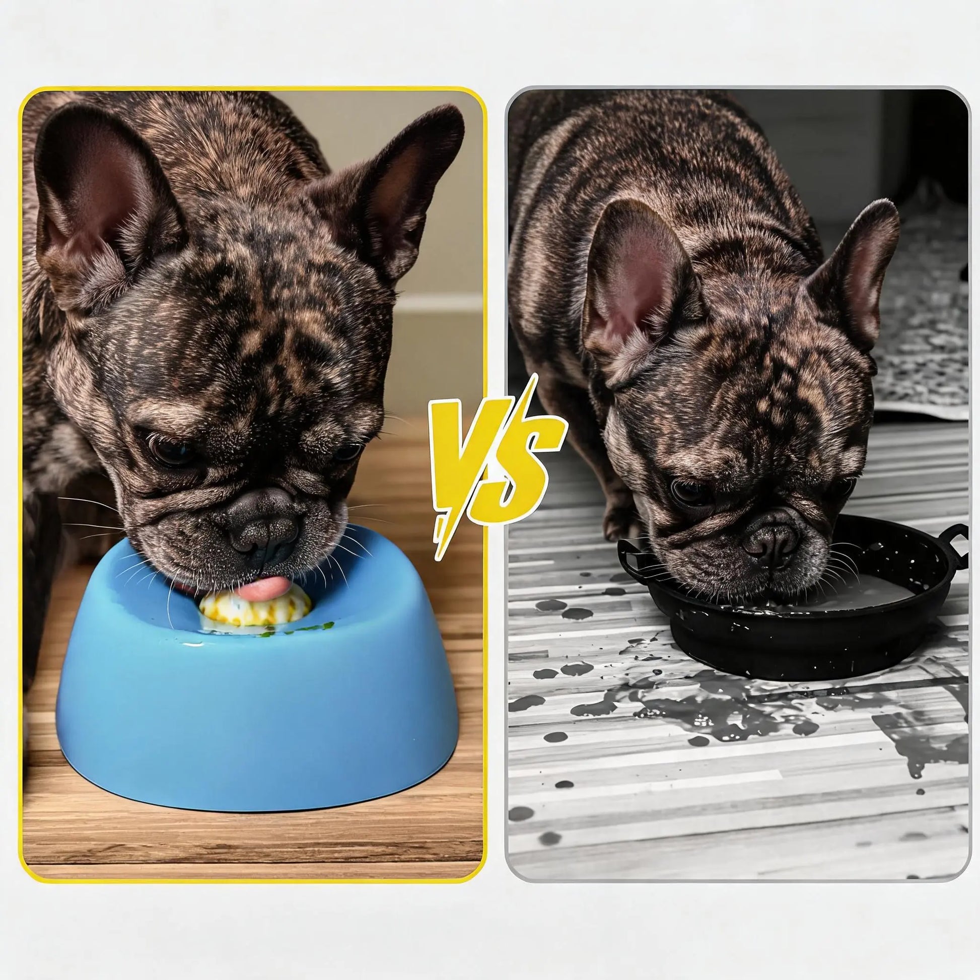 Pet Slow Feeder Licking Bowl for Dogs and Cats with Built-In Rolling Ball to Prevent Spills, Versatile Liquid Bowl for Bone Broth, Yogurt, Liquid Snacks & Supplements, Optional Anti-Slip Base Pad Available