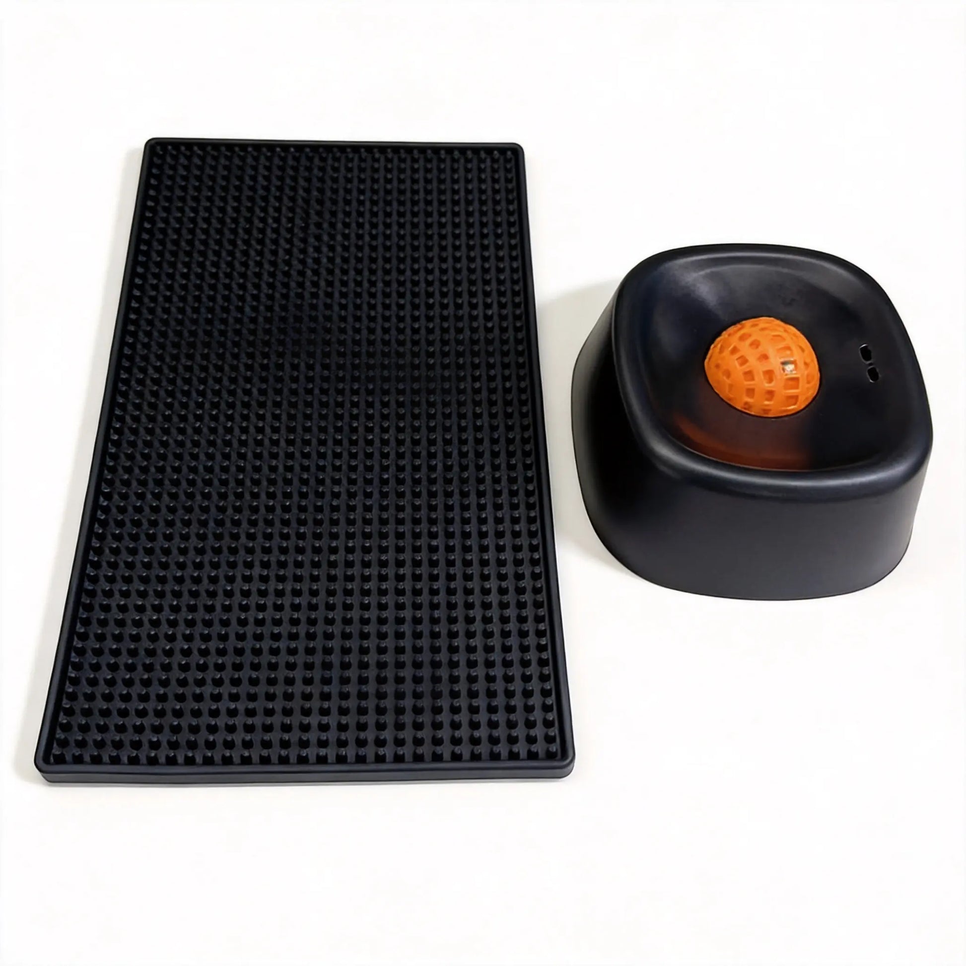 Pet Slow Feeder Licking Bowl for Dogs and Cats with Built-In Rolling Ball to Prevent Spills, Versatile Liquid Bowl for Bone Broth, Yogurt, Liquid Snacks & Supplements, Optional Anti-Slip Base Pad Available
